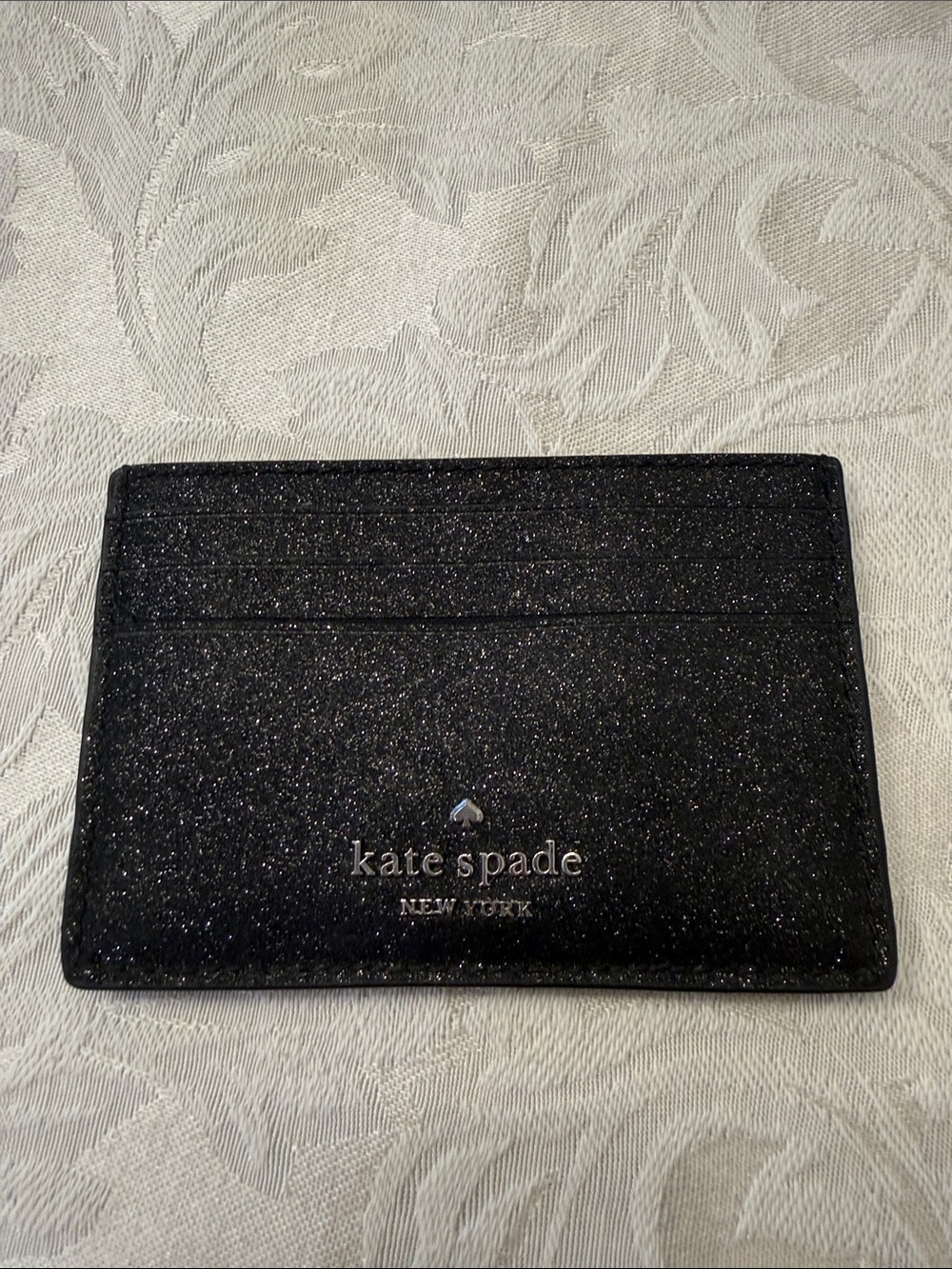 kate spade Black Sparkle Card Holder